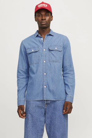 casual overhemd light blue denim