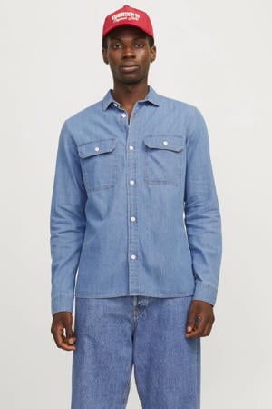 casual overhemd light blue denim