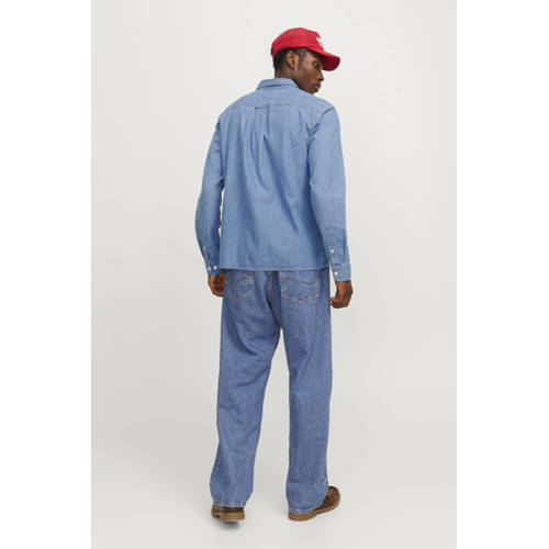JACK & JONES ESSENTIALS casual shirt light blue denim afbeelding