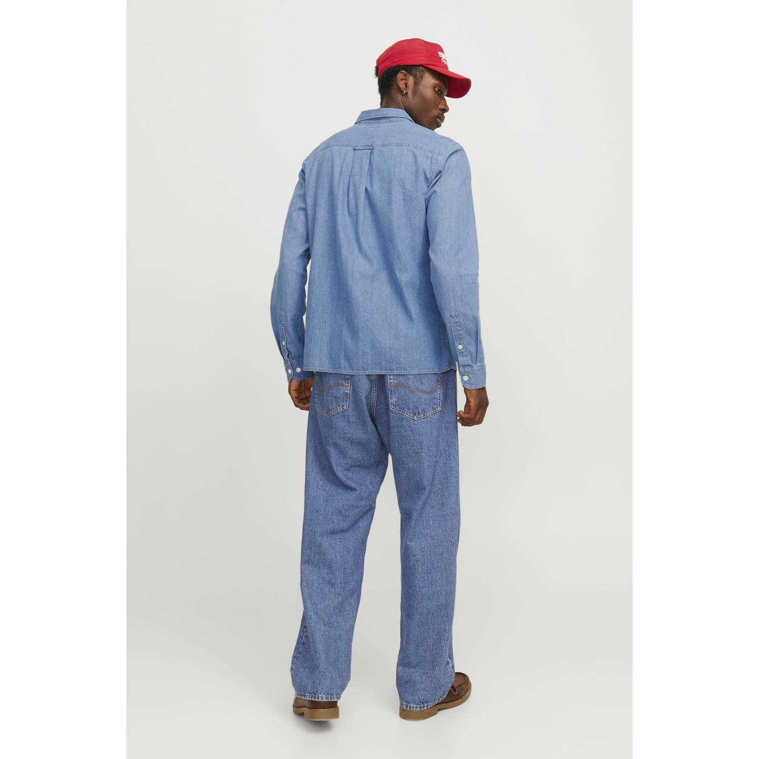 JACK & JONES ESSENTIALS casual shirt light blue denim