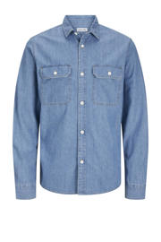 thumbnail: JACK & JONES ESSENTIALS casual overhemd light blue denim