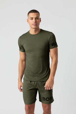 sportshirt Borg groen/zwart