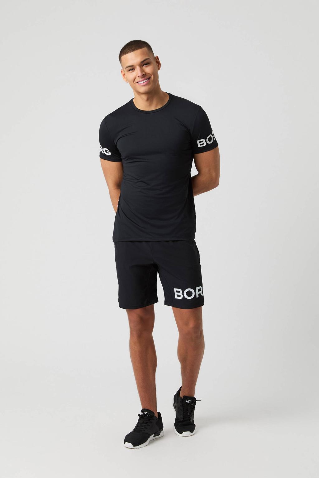 Björn Borg sportshirt Borg zwart/wit