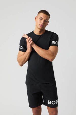 sportshirt Borg zwart/wit