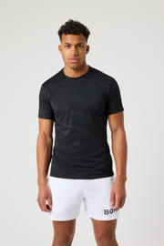 thumbnail: Zwarte heren Björn Borg sportshirt Performance van polyester met korte mouwen en ronde hals
