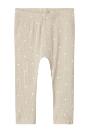 regular legging met hartjes antiek cremewit