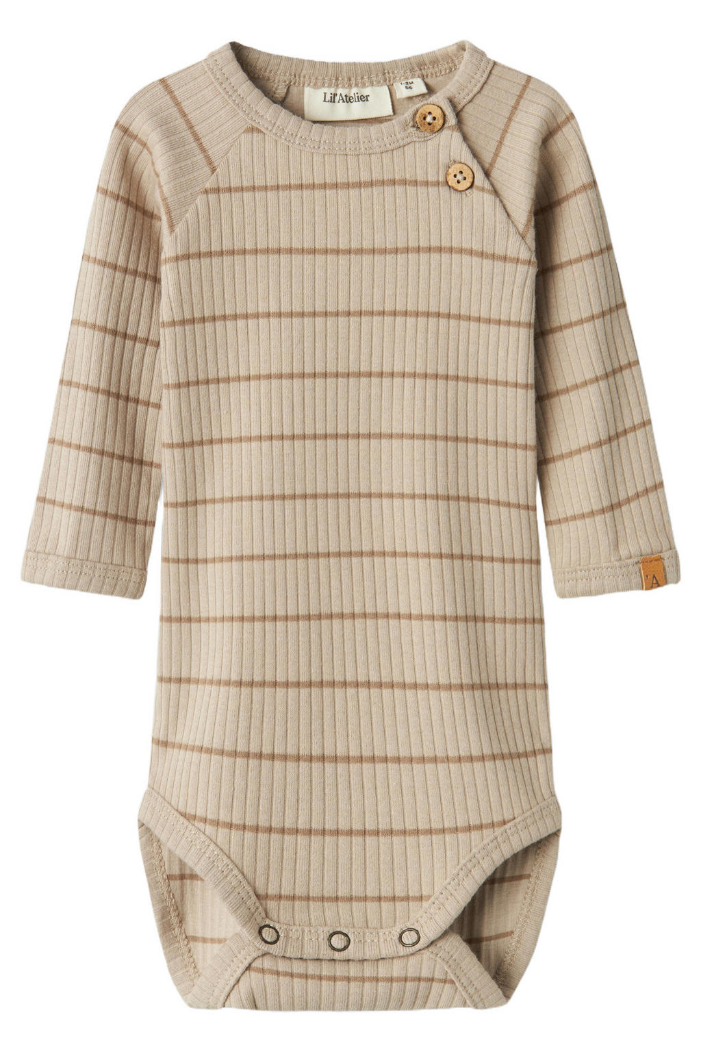 LIL' ATELIER BABY romper NBMKAIL lichtgrijs