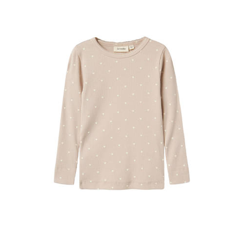 LIL' ATELIER MINI longsleeve zand/wit afbeelding
