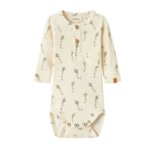 LIL' ATELIER BABY romper NBMGAVO offwhite/groen afbeelding