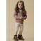 LIL' ATELIER MINI slim fit legging  ecru/lichtroze