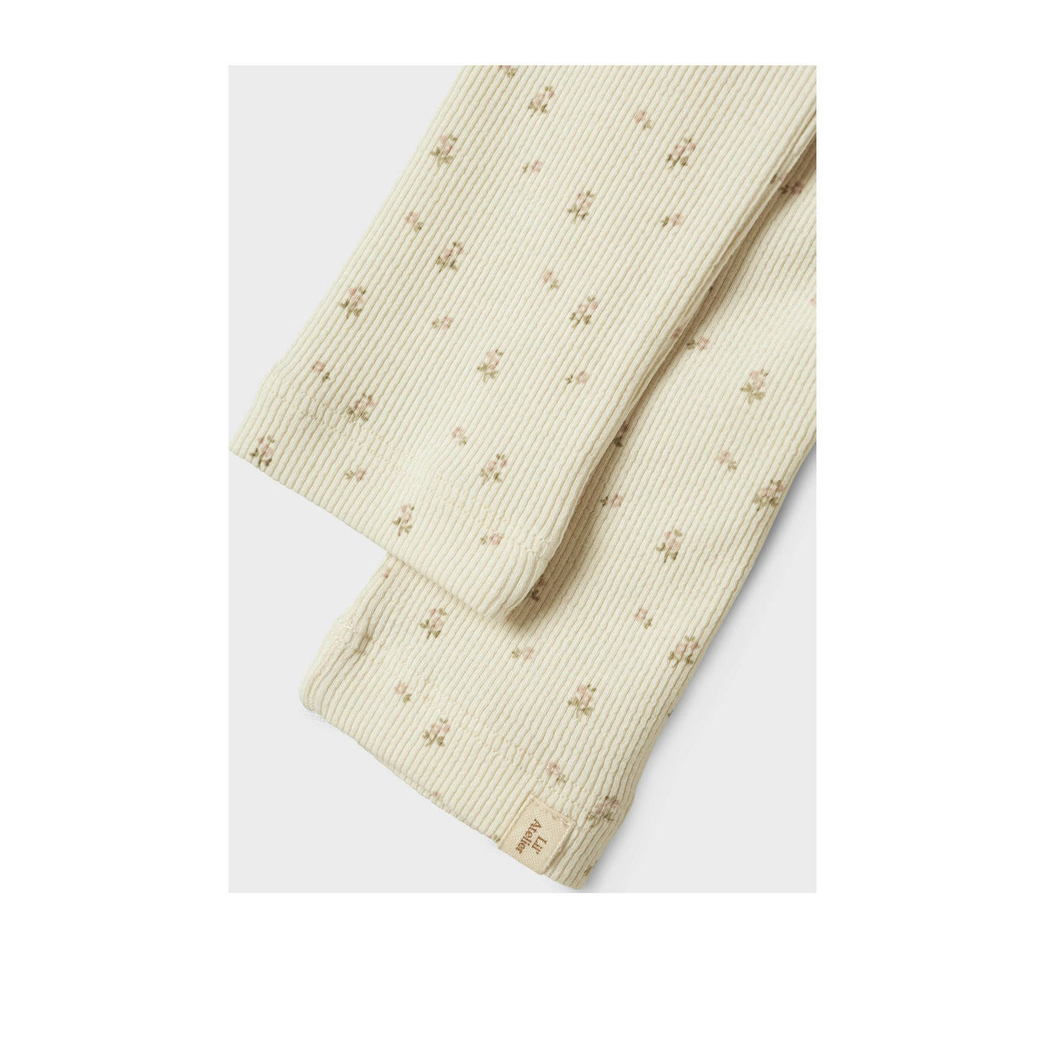 LIL' ATELIER MINI slim fit legging ecru lichtroze
