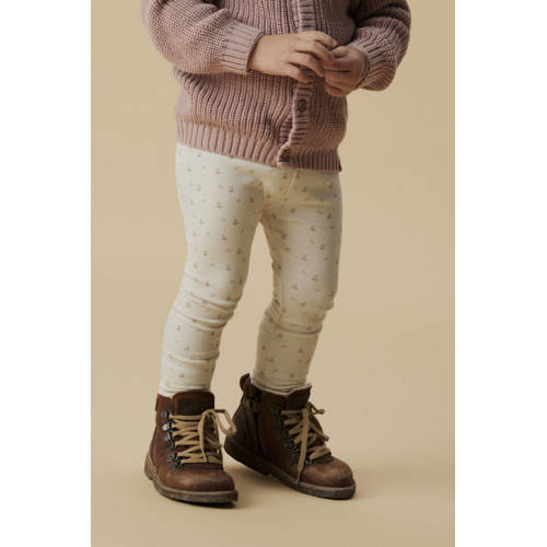 LIL' ATELIER MINI slim fit legging ecru/lichtroze afbeelding