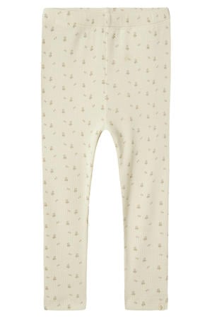 slim fit legging ecru/lichtroze