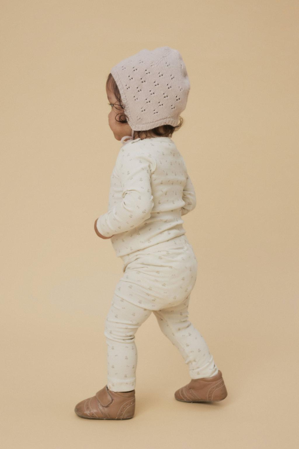 LIL' ATELIER BABY regular legging antiek cremewit