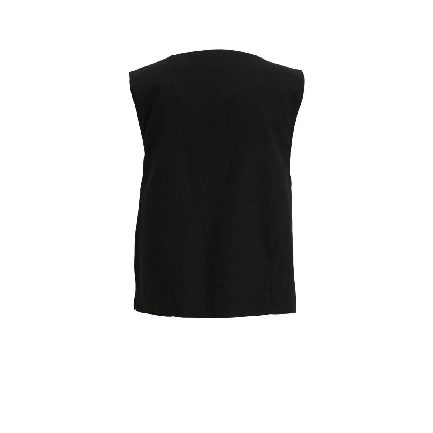 Ruby linnen gilet zwart