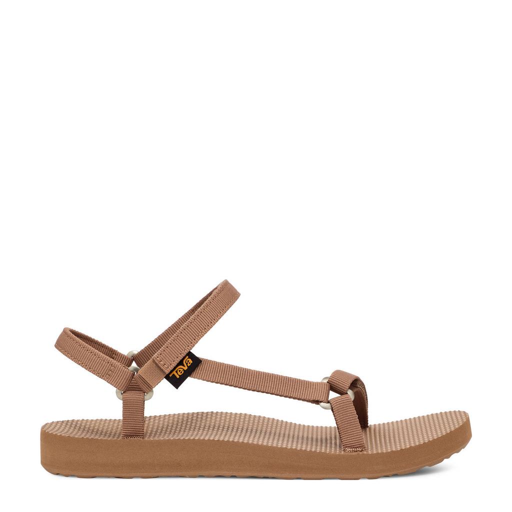 Taupe dames Teva sandalen van textiel met klittenband