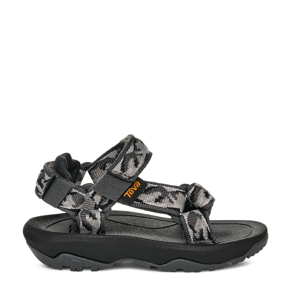 Zwart en grijze jongens Teva Hurricane XLT 2 peuter sandalen van textiel met klittenband