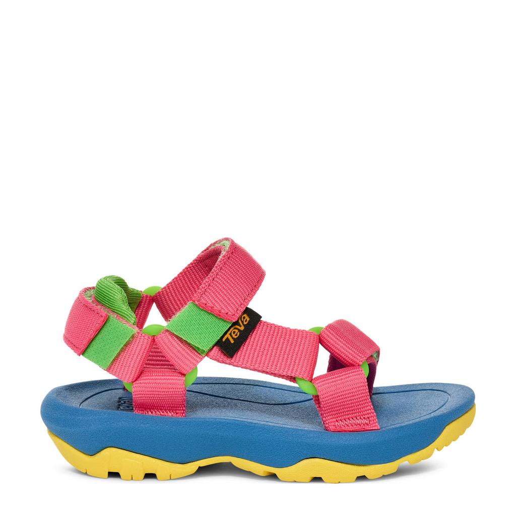 Roze en blauwe meisjes Teva Hurricane XLT 2 peuter sandalen van textiel met klittenband