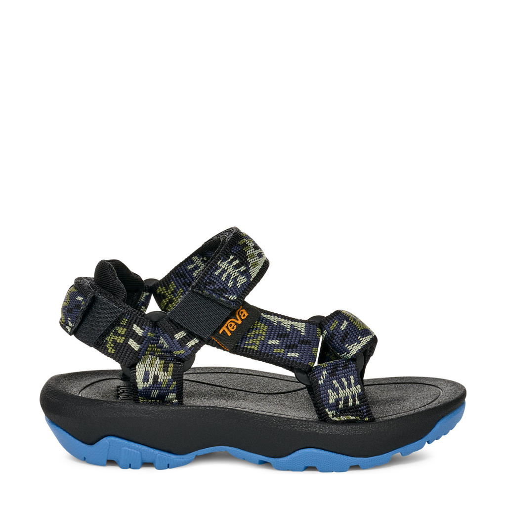 Zwart en blauwe jongens Teva Hurricane XLT 2 peuter sandalen van textiel met klittenband