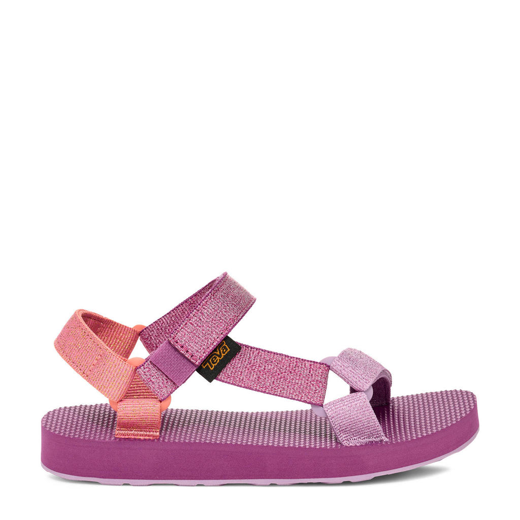 Paarse meisjes Teva sandalen schoolkind tiener van textiel met klittenband