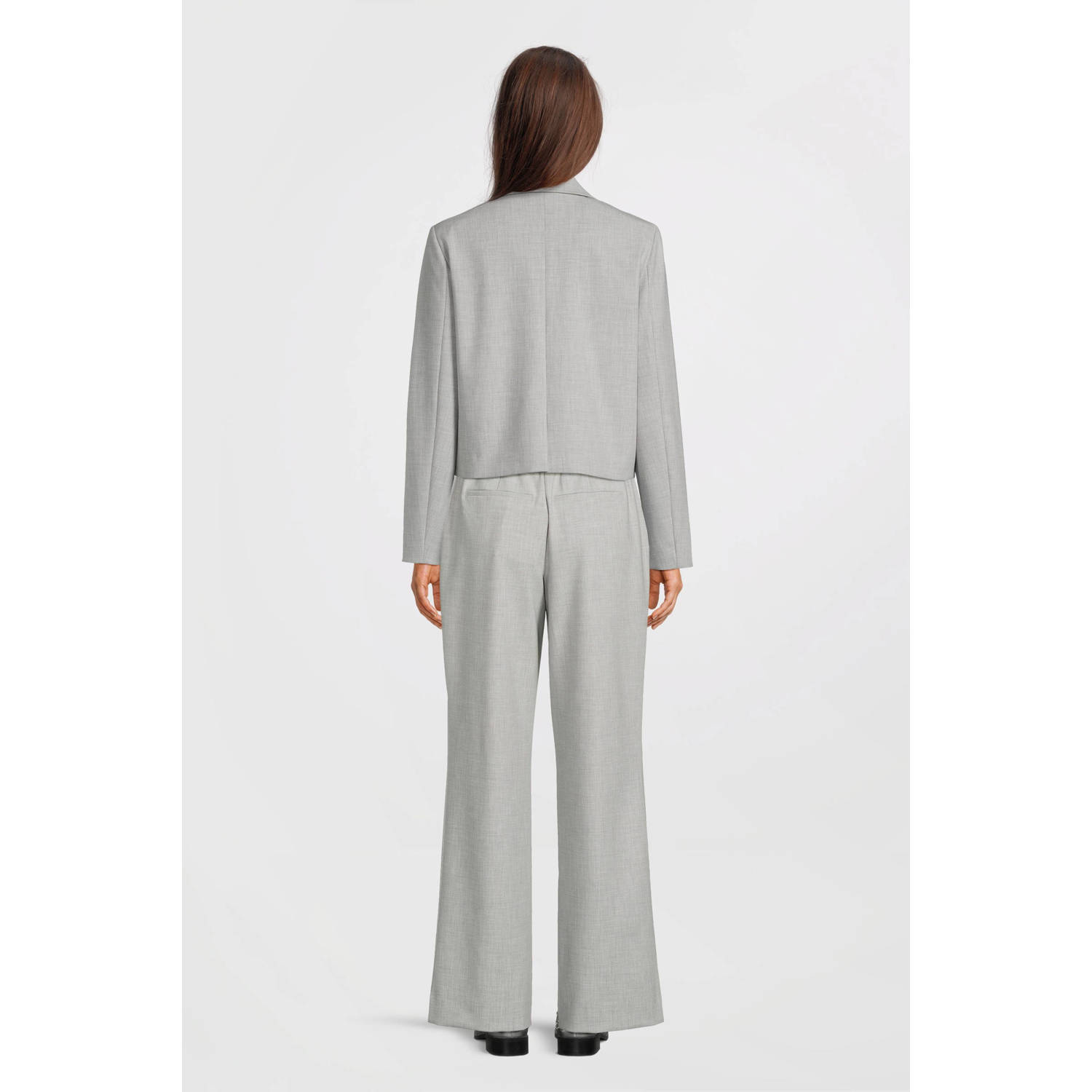 MSCH Copenhagen straight regular waist pantalon lichtgrijs