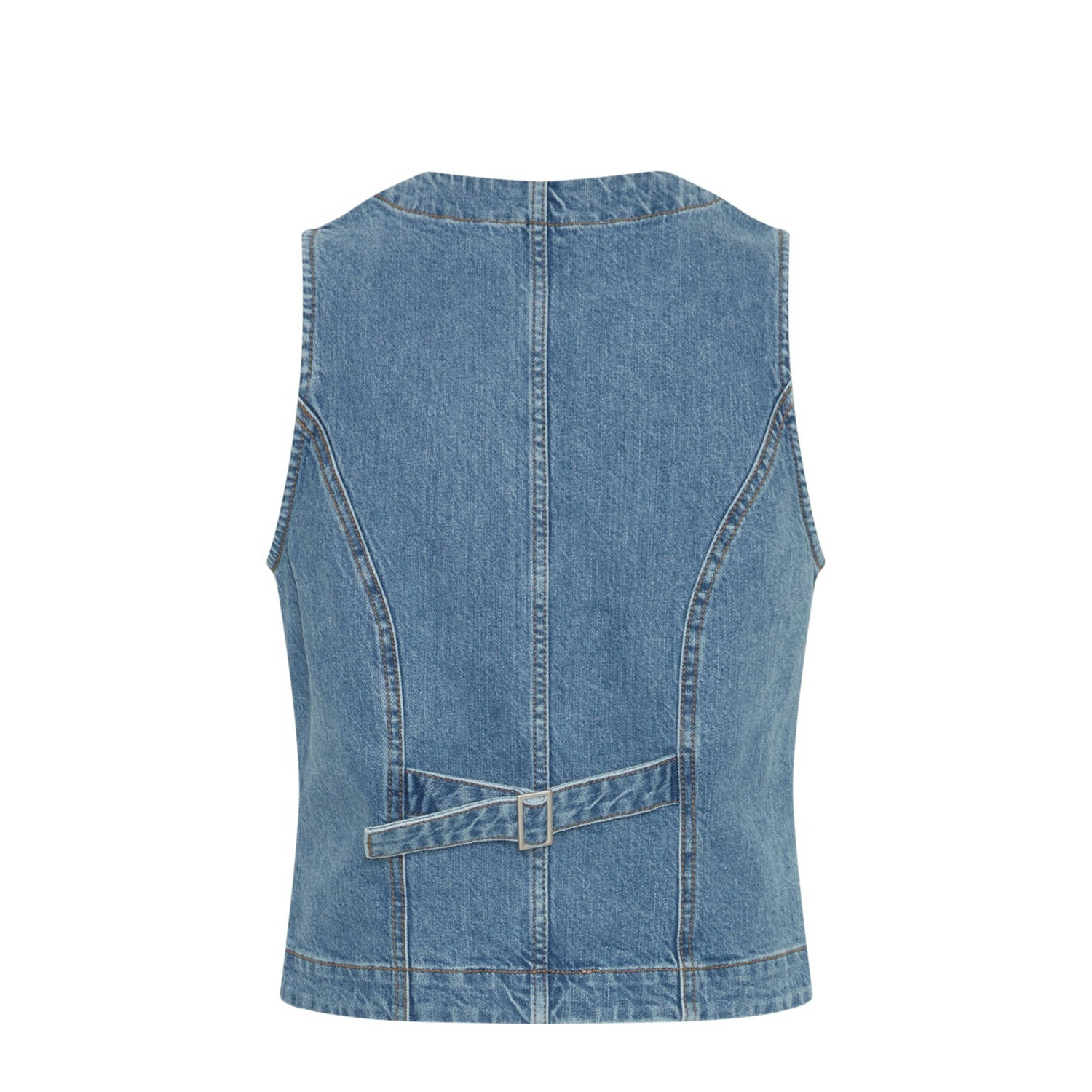 MSCH Copenhagen gilet medium blue denim