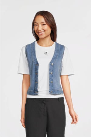 gilet medium blue denim