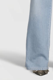 thumbnail: MSCH Copenhagen high waist wide leg jeans light blue denim