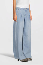 thumbnail: MSCH Copenhagen high waist wide leg jeans light blue denim