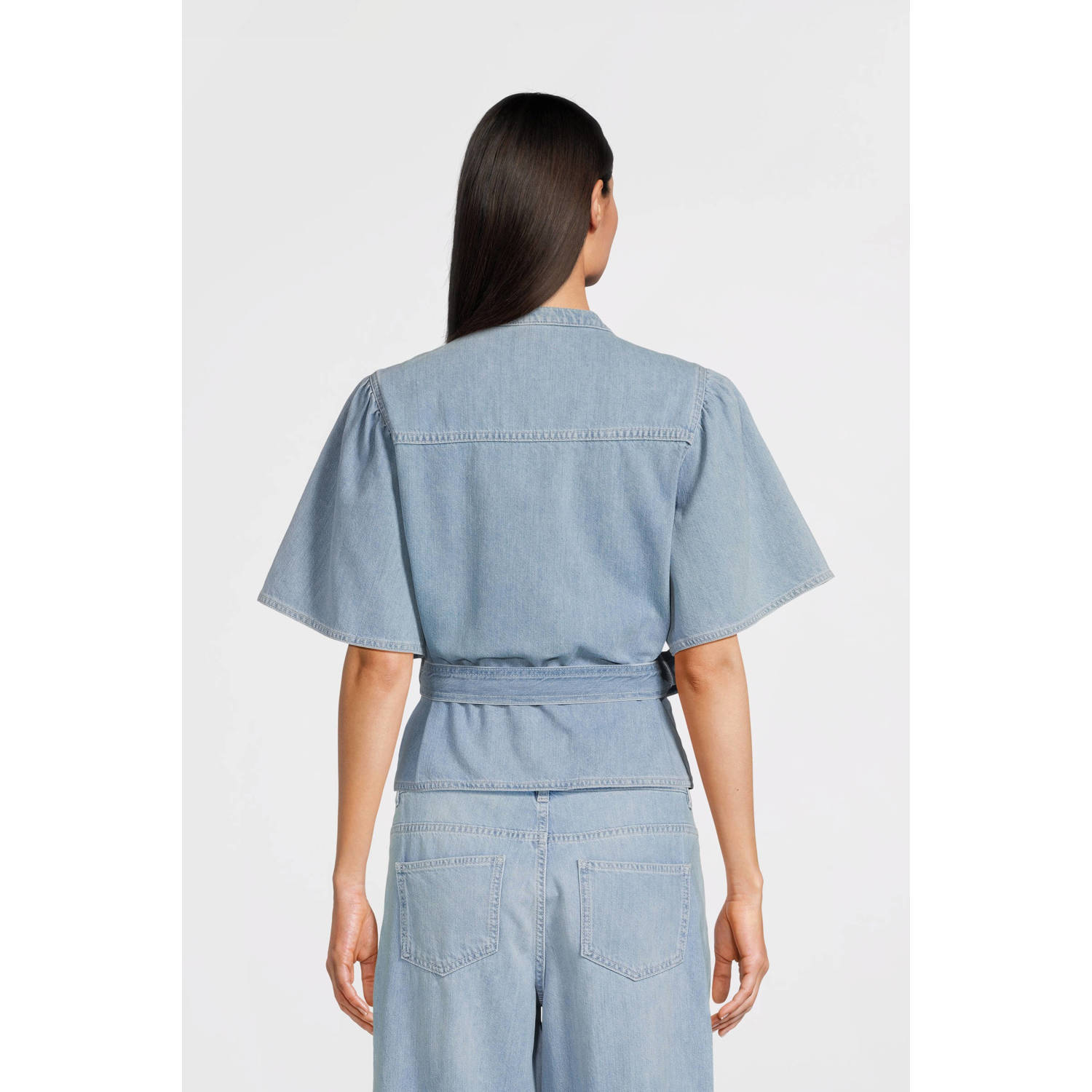 MSCH Copenhagen blousetop light blue denim