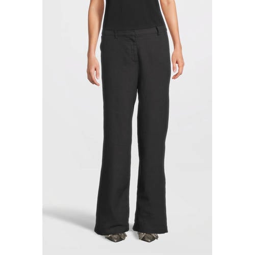 MSCH Copenhagen straight high waist casual broek grijs afbeelding