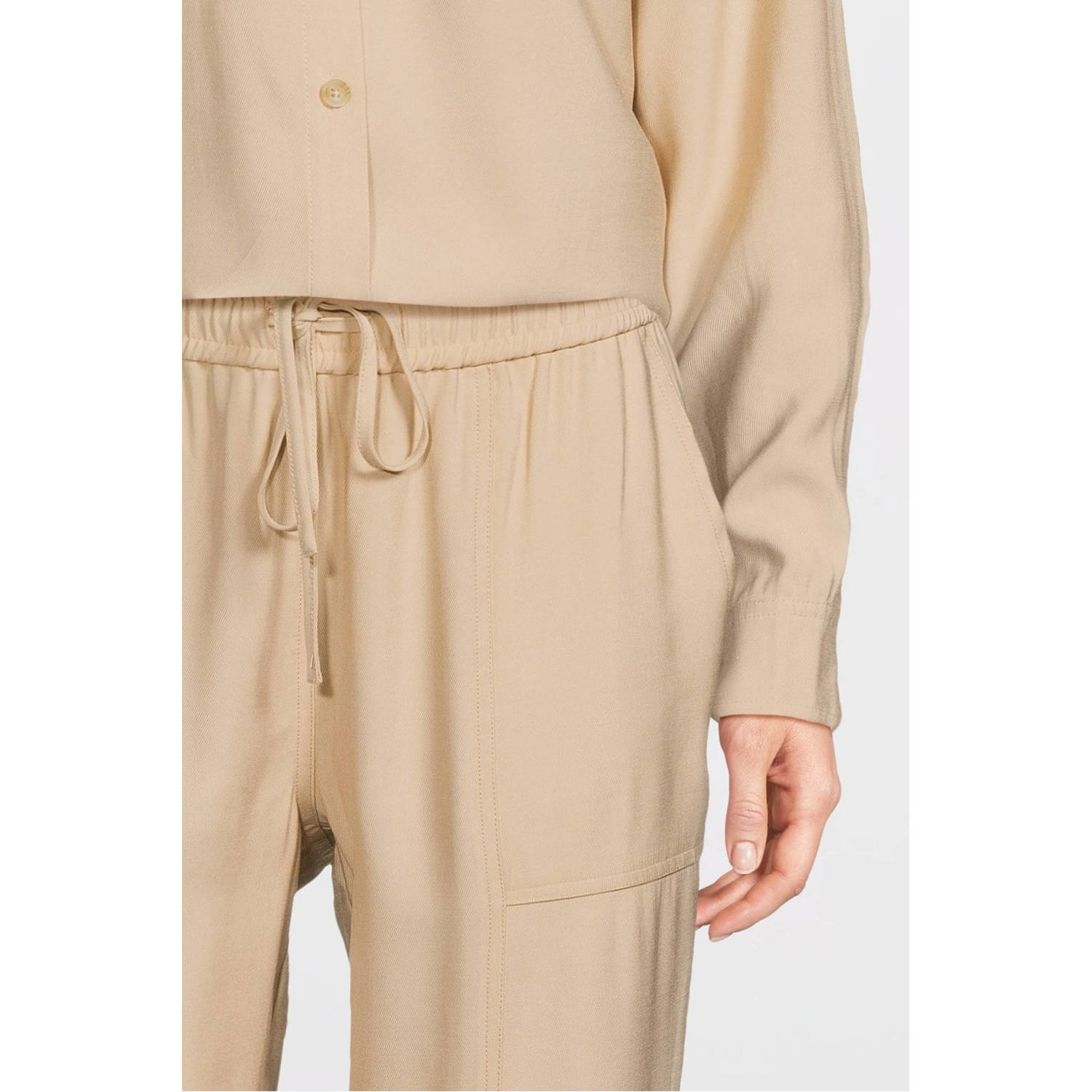 MSCH Copenhagen regular waist casual broek zand