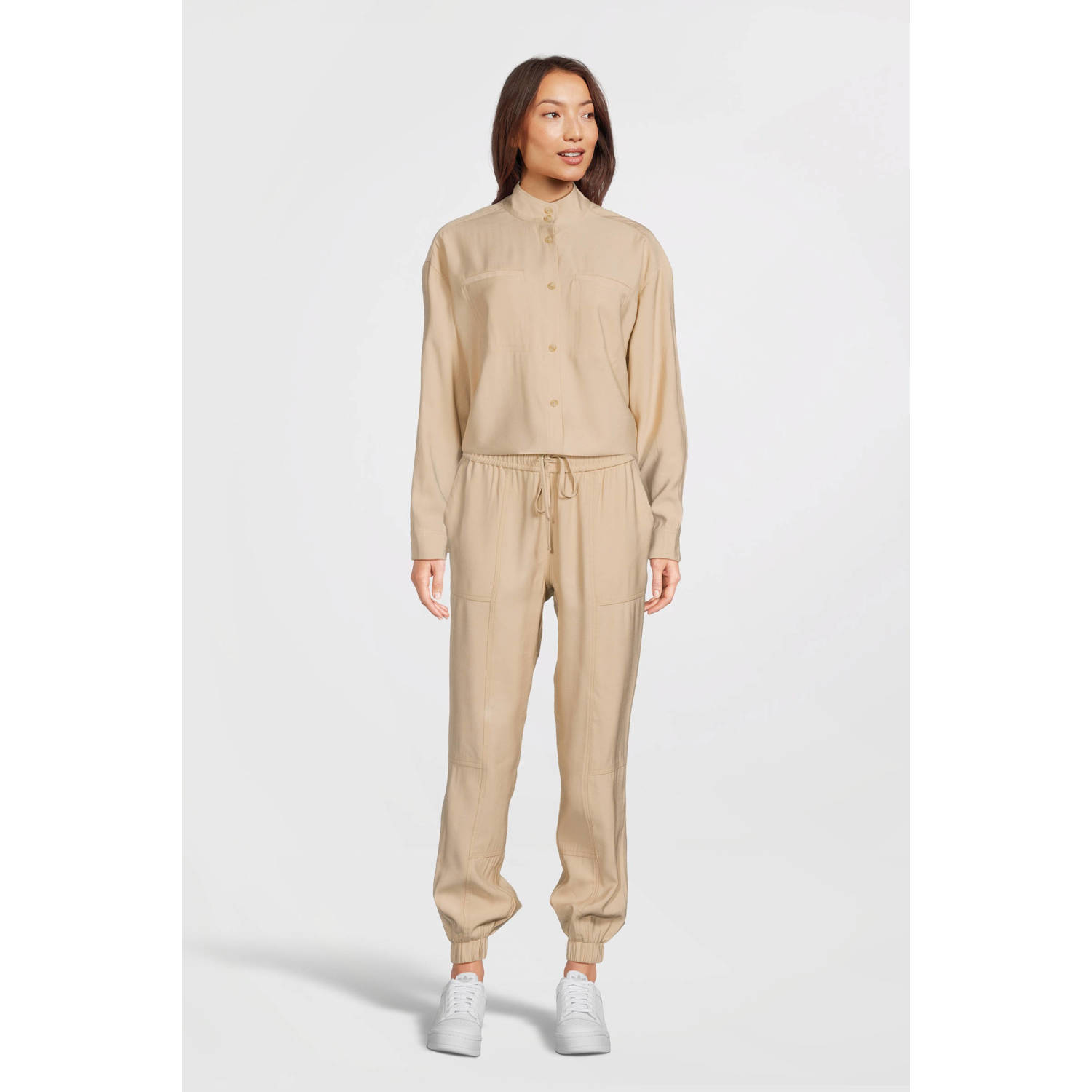MSCH Copenhagen regular waist casual broek zand