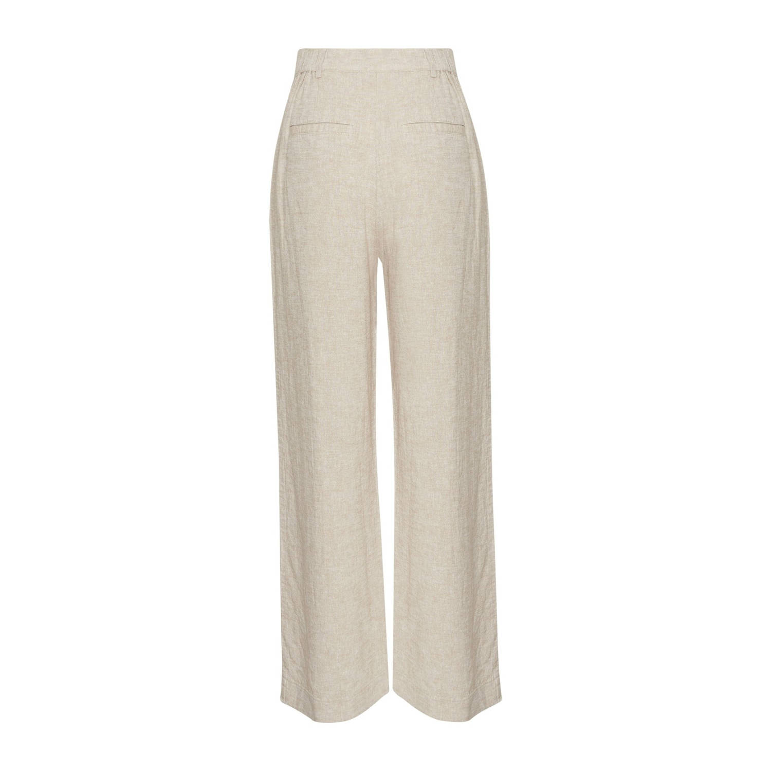 MSCH Copenhagen straight high waist casual broek zand