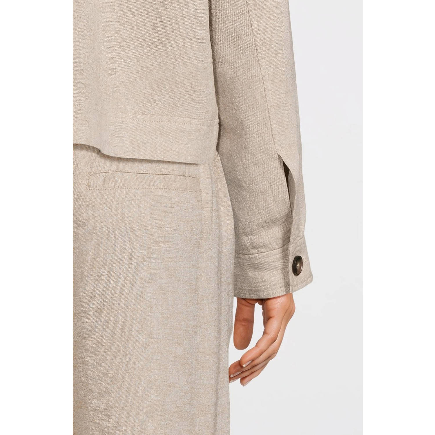 MSCH Copenhagen straight high waist casual broek zand