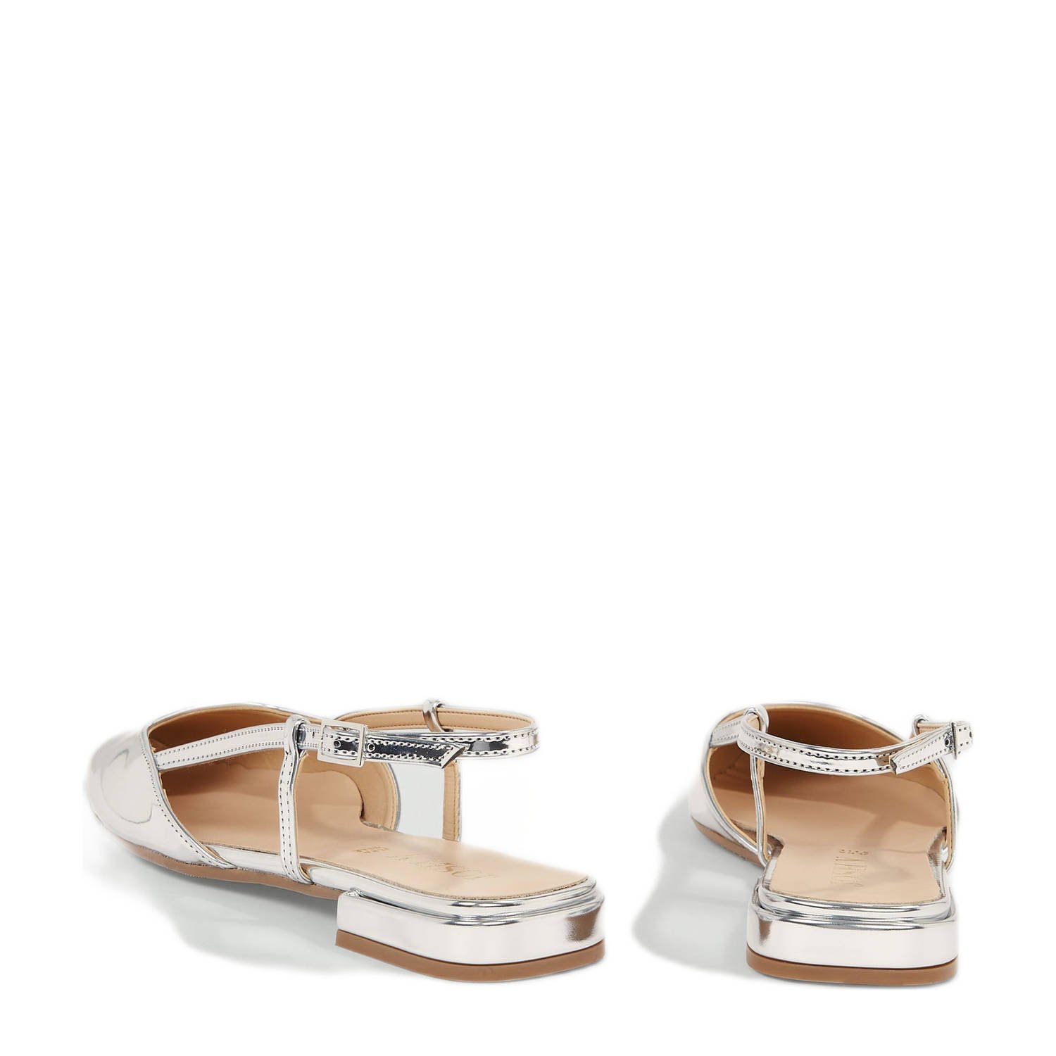 JOSH V Alessia slingback loafers zilver