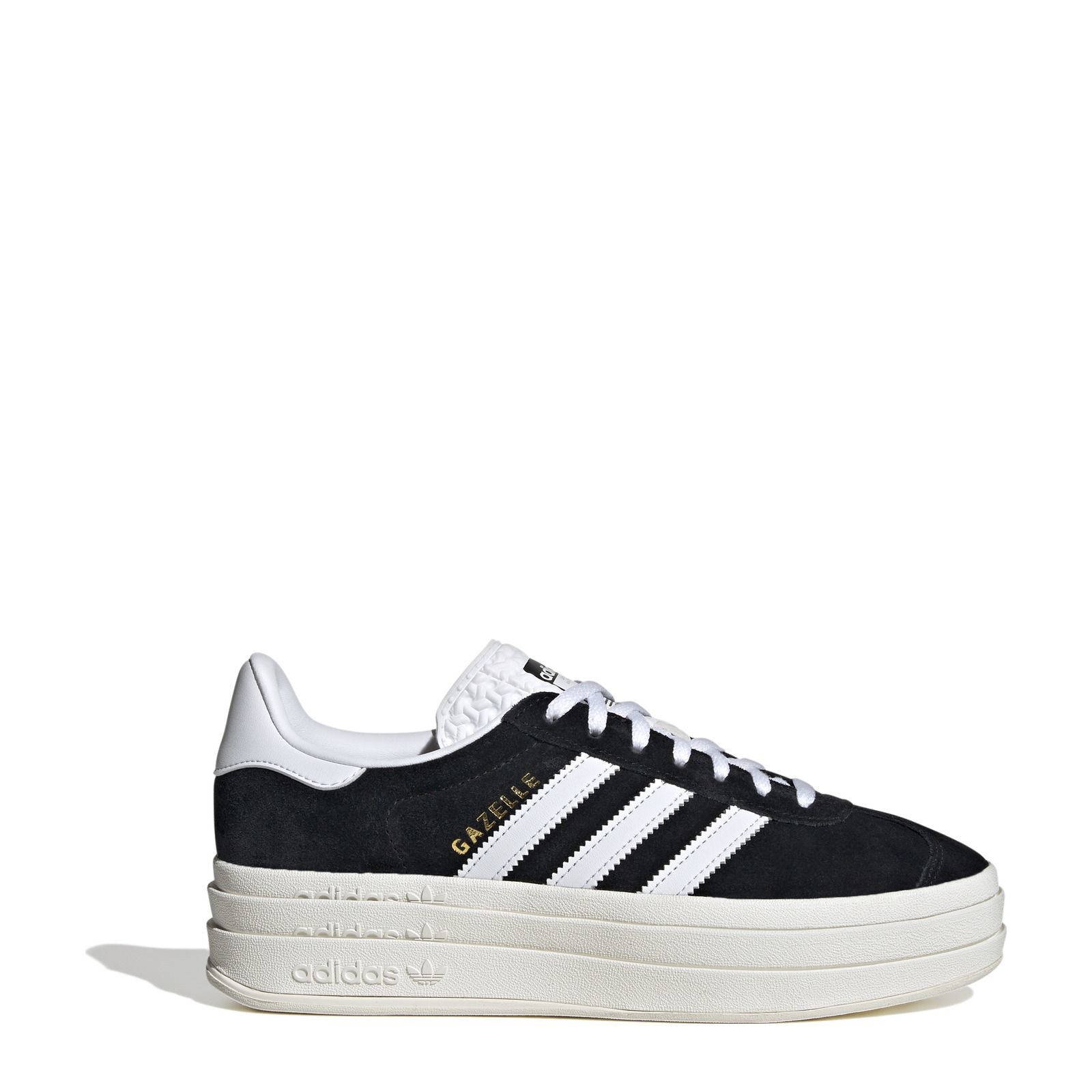 adidas Originals GAZELLE BOLD W sneakers zwart wit wehkamp