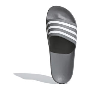 Adilette Aqua  badslippers grijs/wit