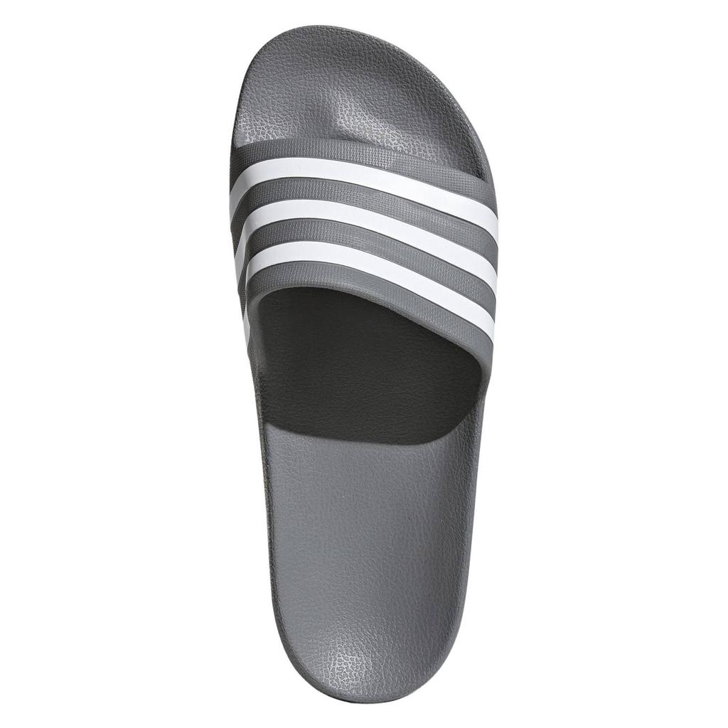 Grijs en witte unisex adidas Sportswear Adilette badslippers van rubber