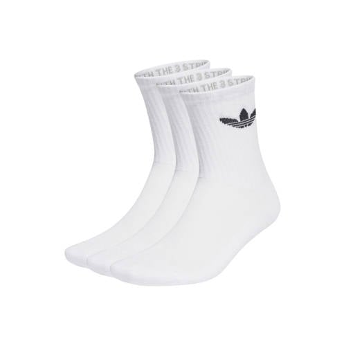 adidas Originals Trefoil Cushion sokken - set van 3 wit afbeelding