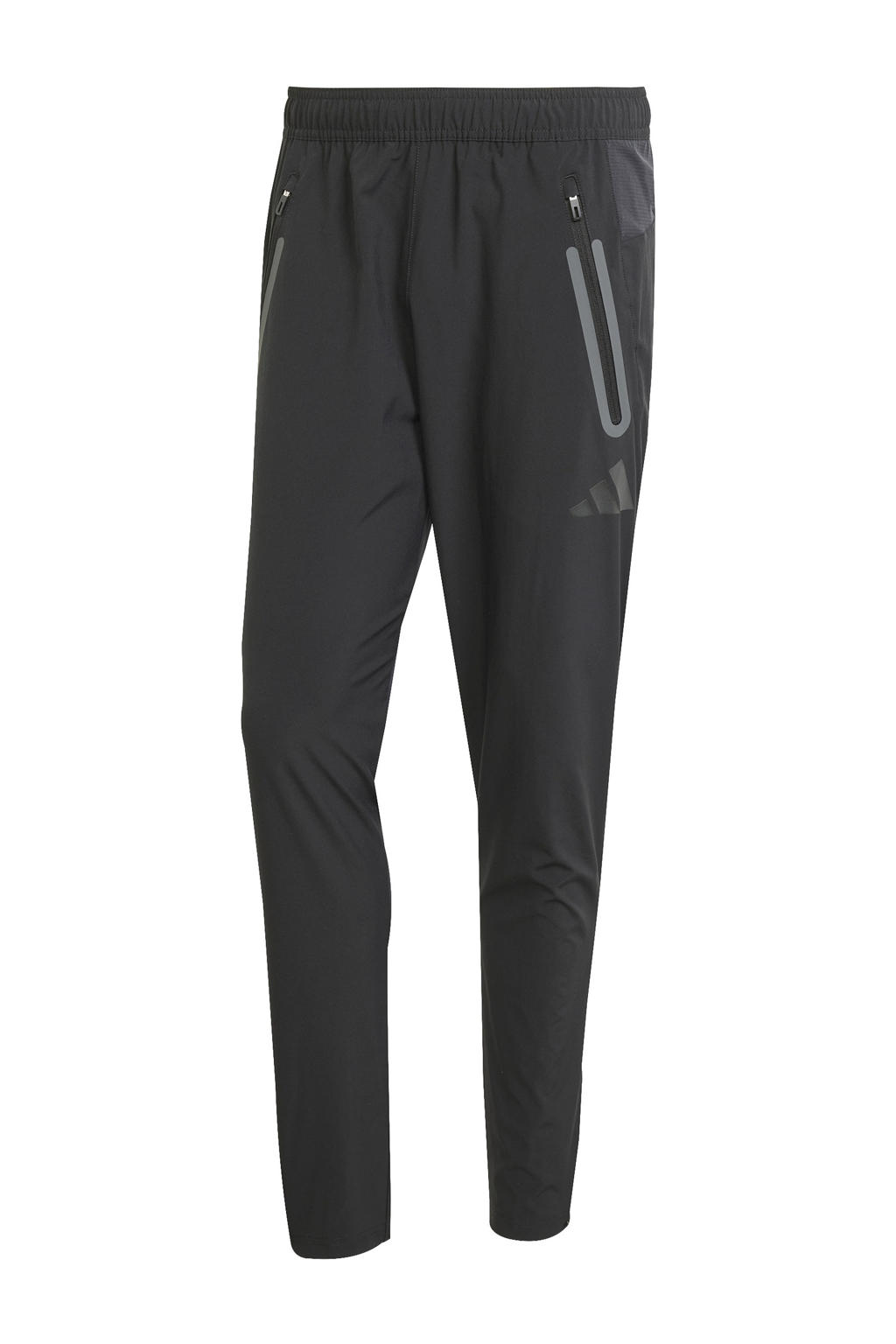 Zwarte heren adidas Performance Senior Real Madrid voetbalbroek van polyester met regular fit en effen