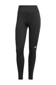 thumbnail: Zwarte dames adidas Performance sportlegging van polyester met slim fit, high waist en elastische tailleband met koord