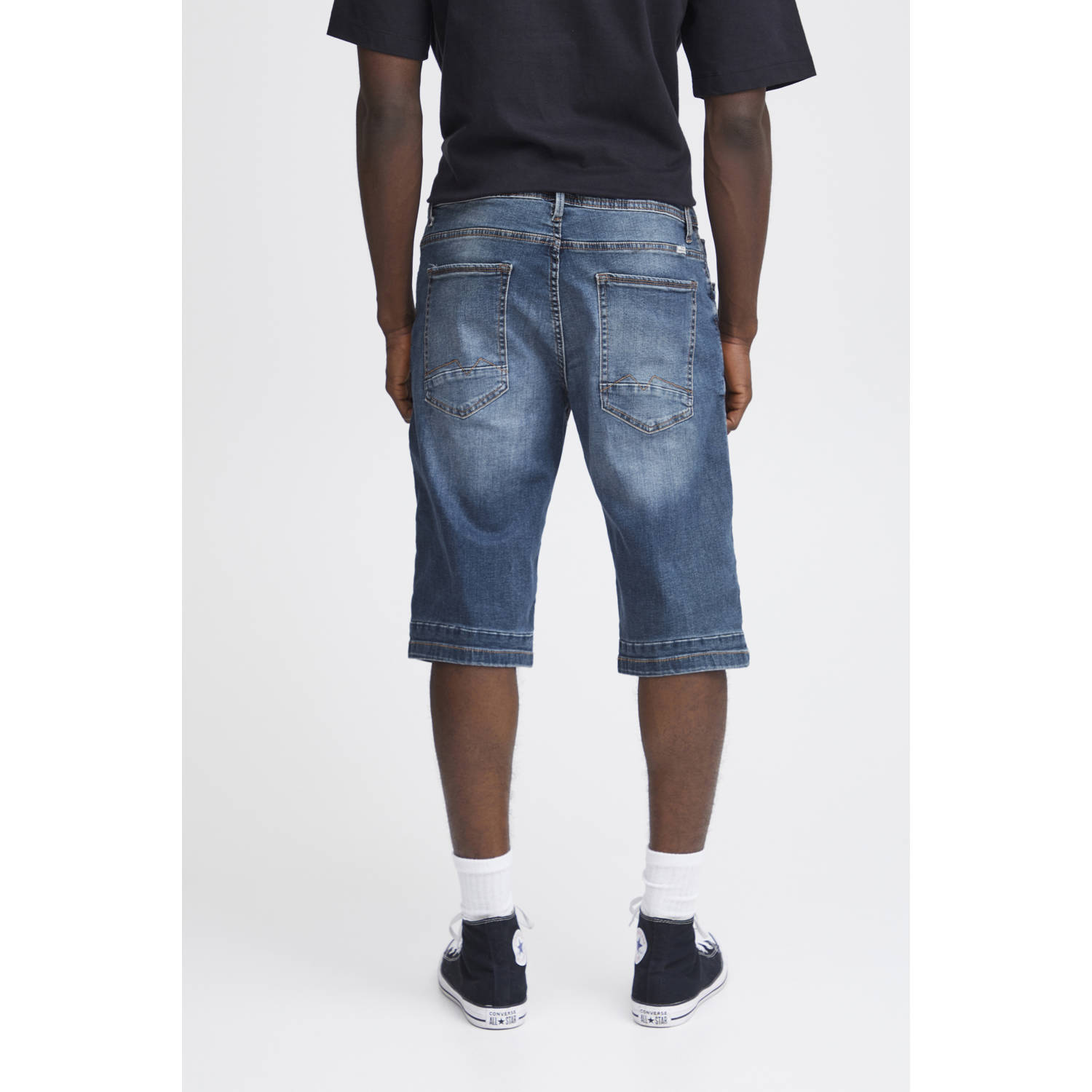 Blend slim denim short medium blue denim