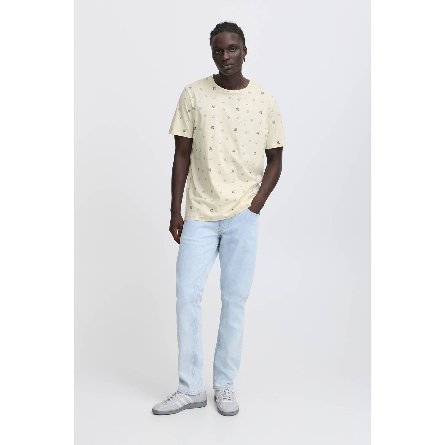 Blend T-shirt lichtgeel
