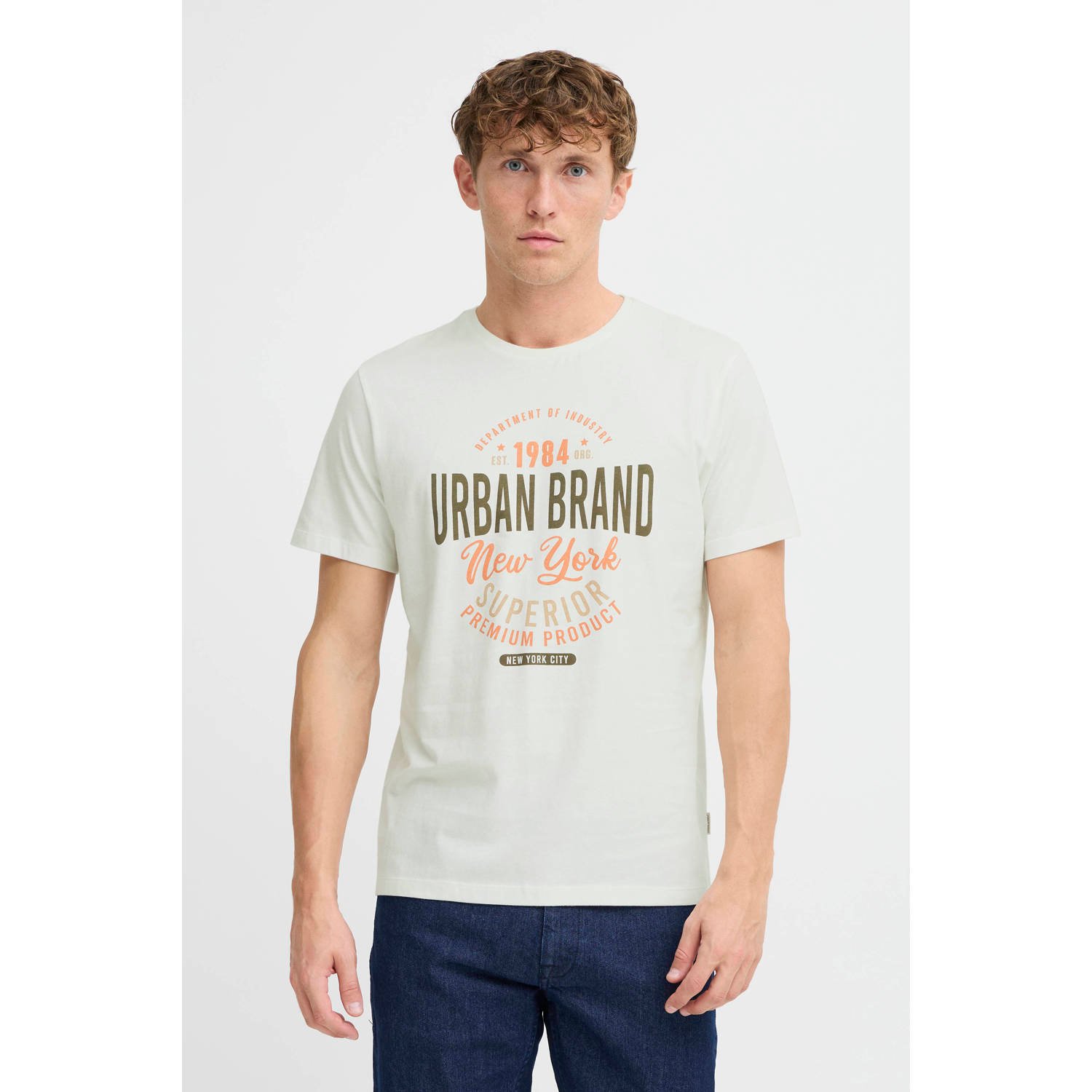 Blend regular fit t-shirt BHJABIN wit