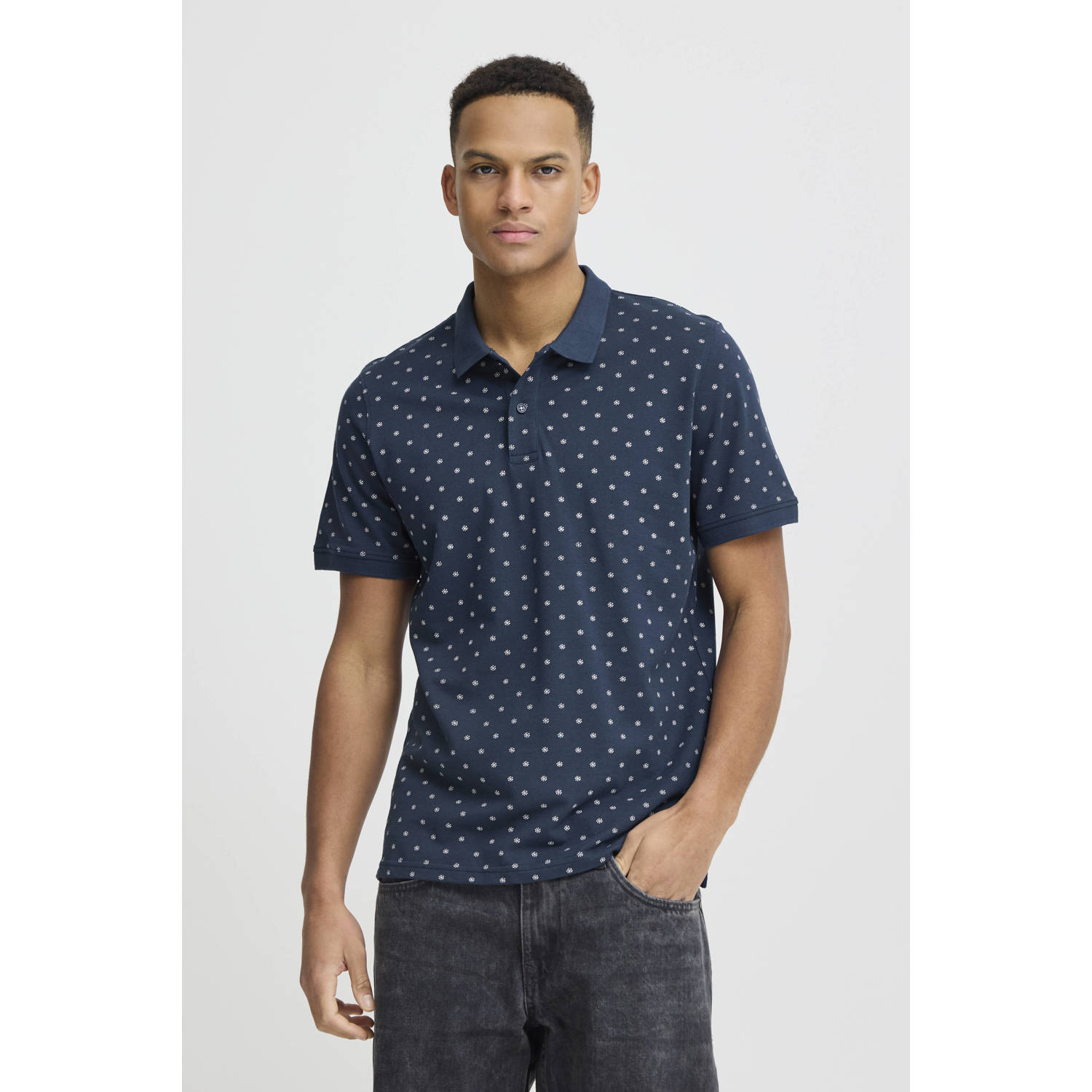 Blend regular polo donkerblauw