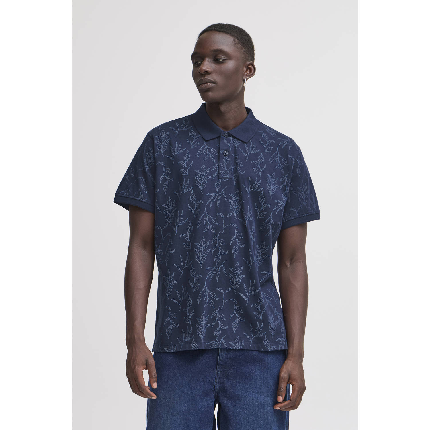 Blend regular polo blauw