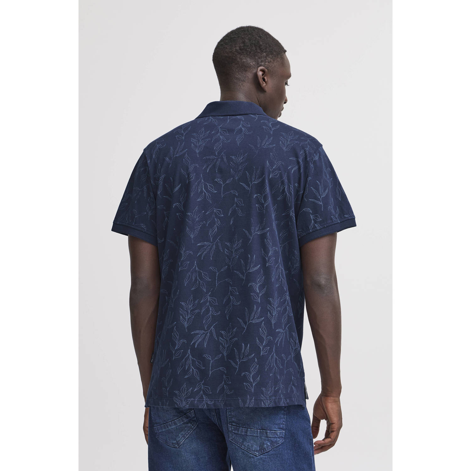 Blend regular polo blauw