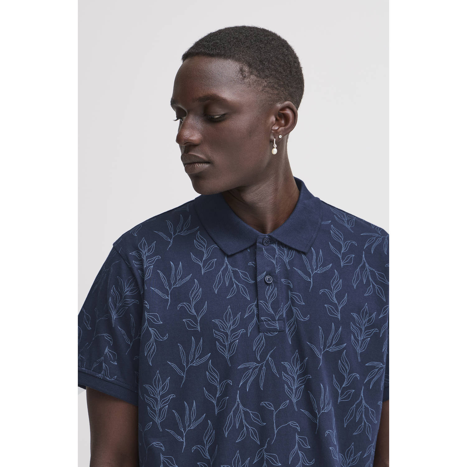 Blend regular polo blauw