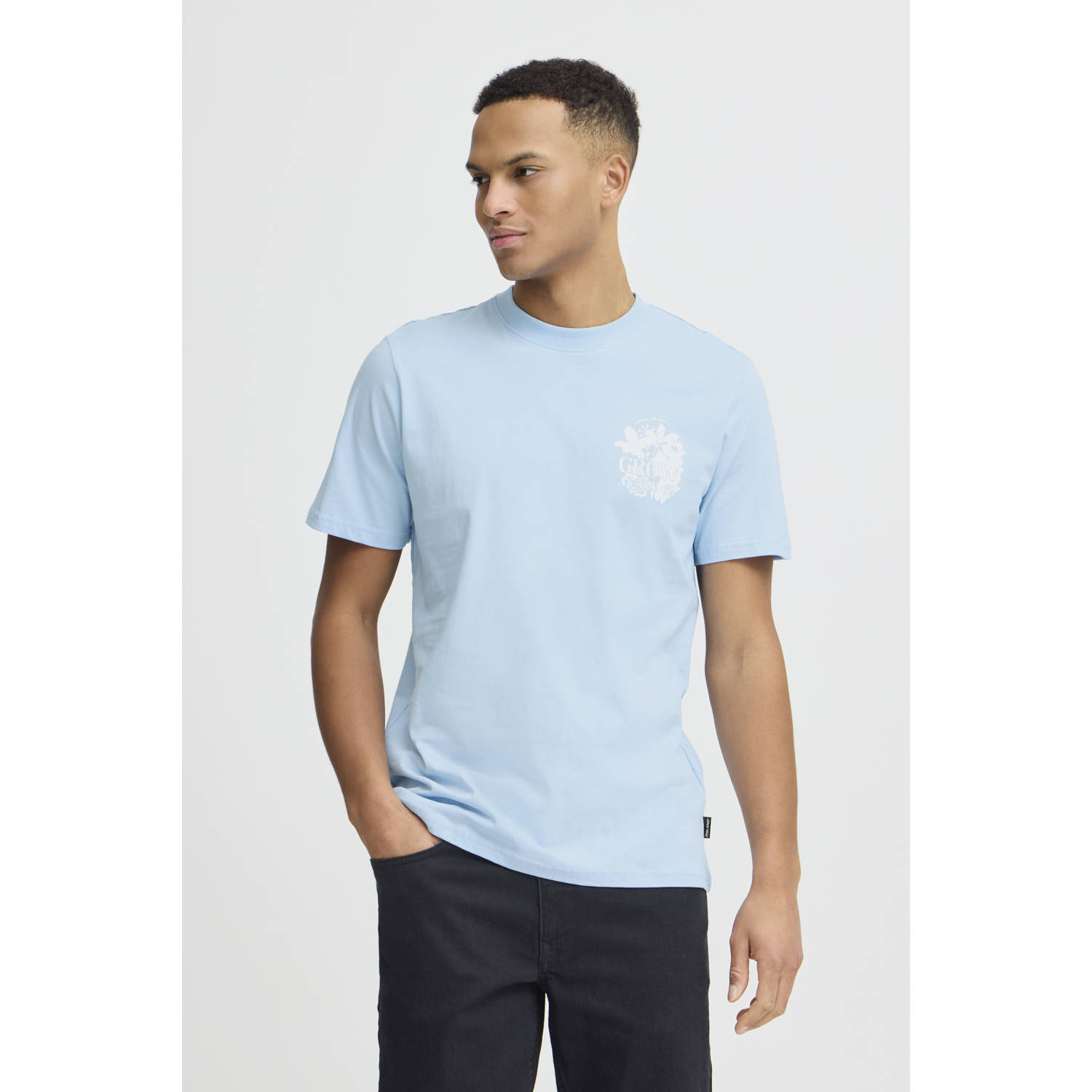 Blend relaxed fit T-shirt BHJAFON blauw